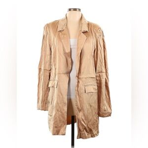 Free People x Fame and Partners Nude Satin the Axel Blazer Jacket. Size 12. NWT.